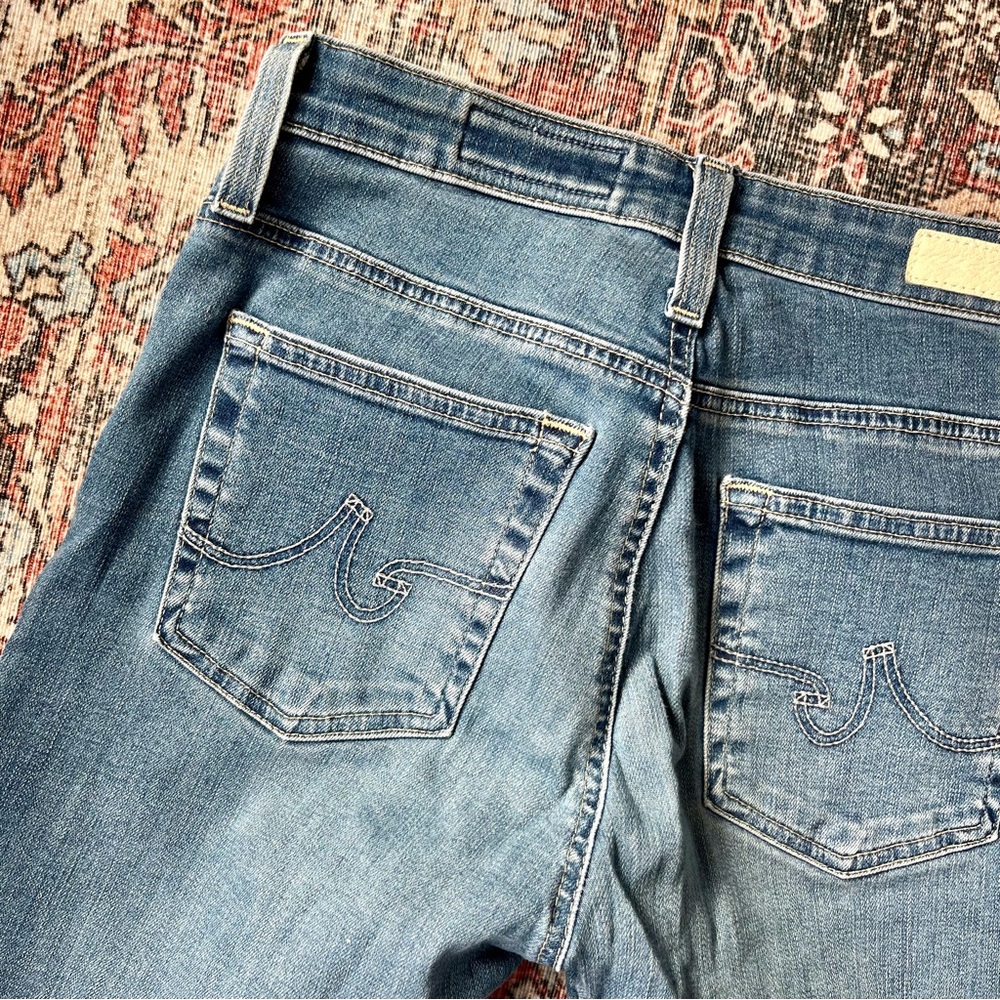 AG Adriano Goldschmied Farrah High Rise Ankle Cropped Light Blue Skinny Jeans - Picture 7 of 7